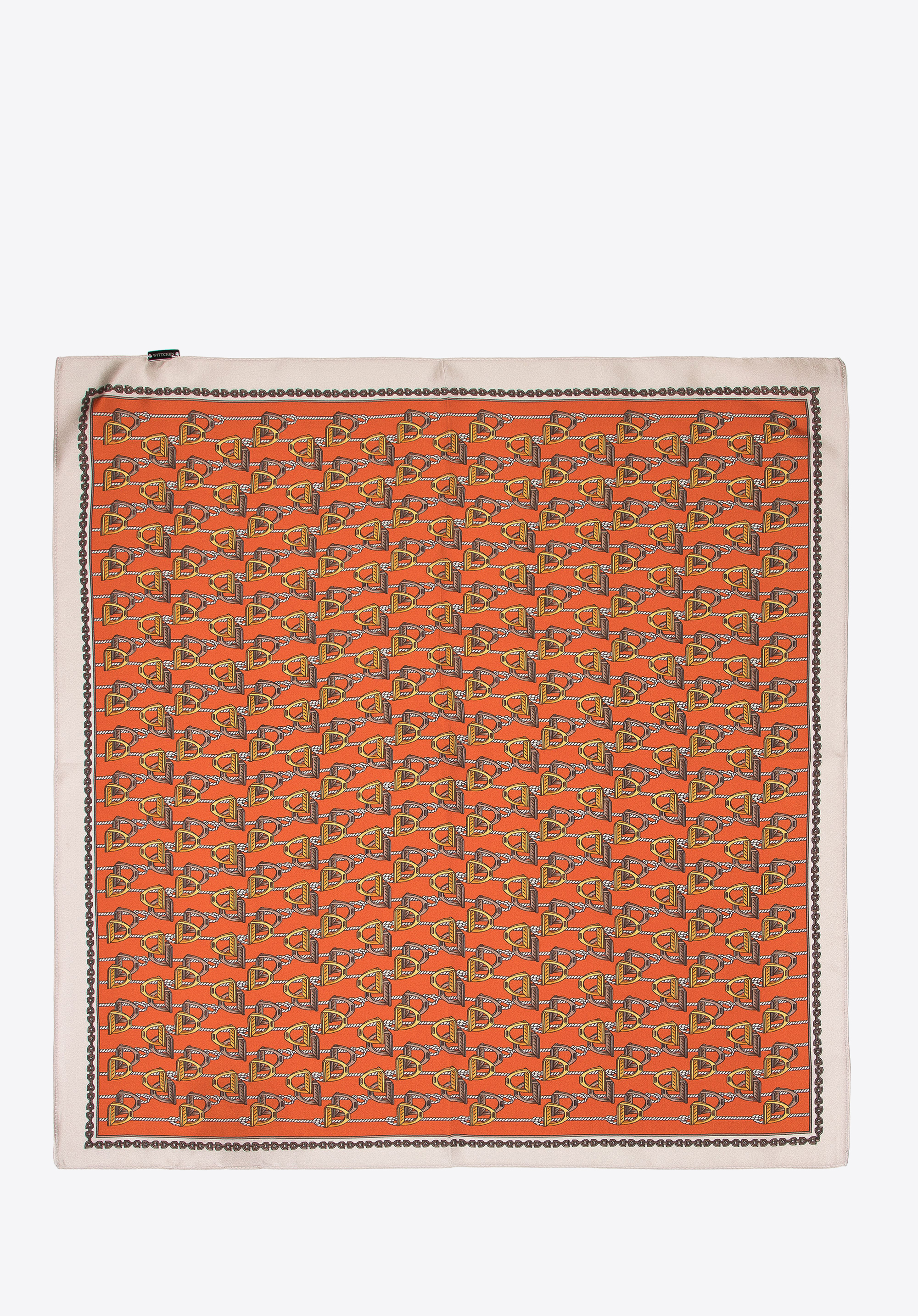 Gemusterter Seidenschal für Damen, orange, 100-7D-S20-X22, Bild 1