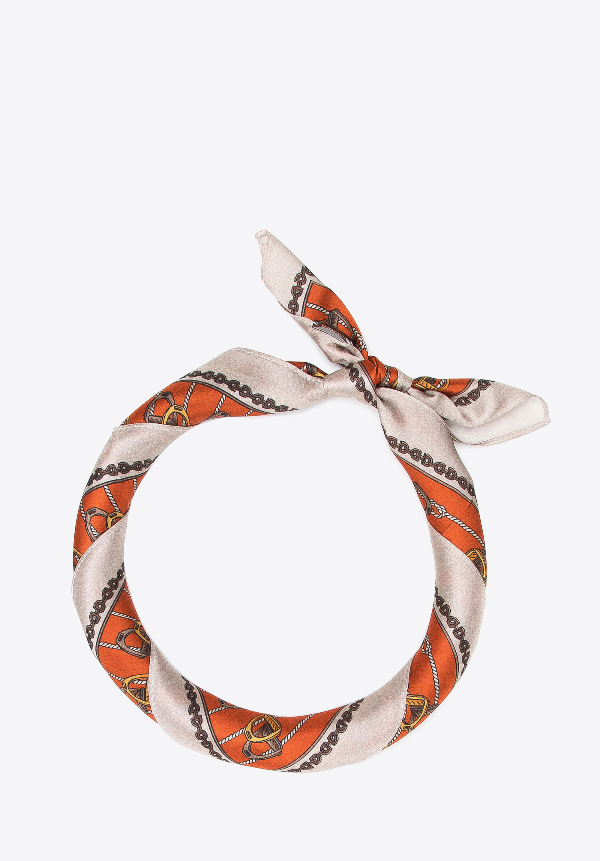 Gemusterter Seidenschal für Damen, orange, 100-7D-S20-X22, Bild 1