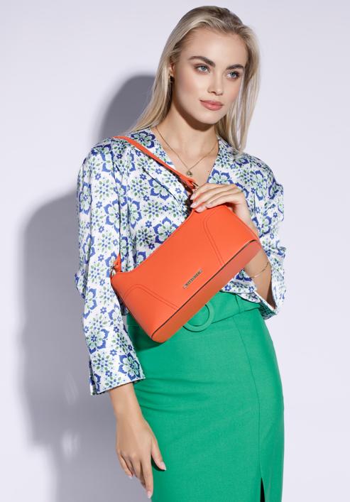 Klassische Baguette-Handtasche für Damen, orange, 94-4Y-404-Z, Bild 15