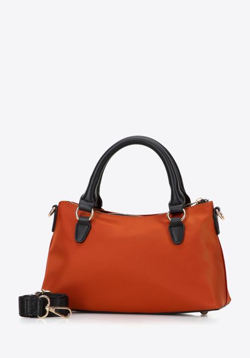 Kleine Damenhandtasche aus Nylon mit Etui, orange, 97-4Y-107-Z, Bild 3
