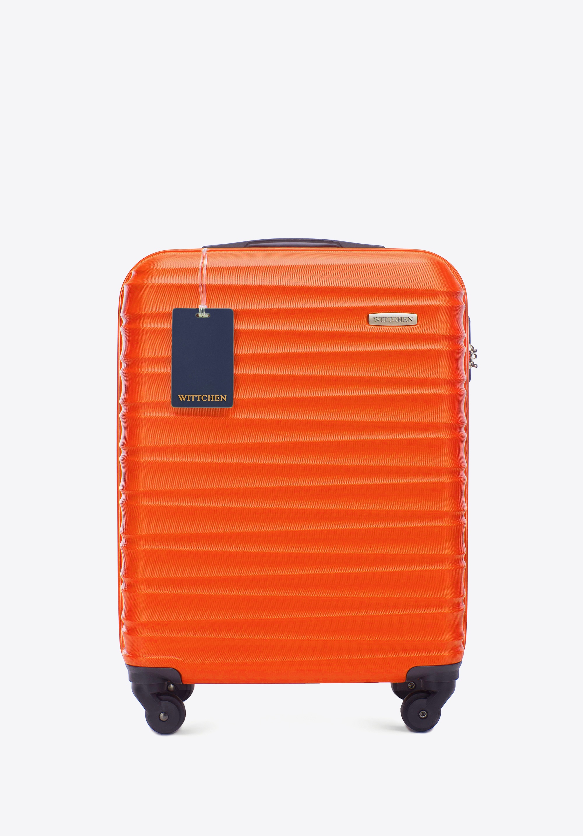 Kleiner ABS-Koffer mit Gepäckanhänger mit WITTCHEN-Logo, orange, 56-3A-311-55Z6, Bild 1