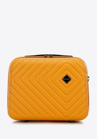 Beauty Case aus ABS mit geometrischer Prägung, orange, 56-3A-754-55, Bild 1