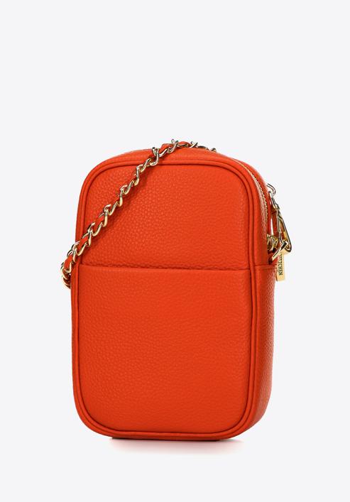 Minitasche aus Leder mit Monogramm, orange, 98-2E-601-1, Bild 2