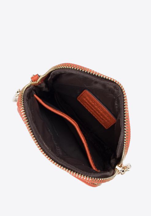 Minitasche aus Leder mit Vordertasche, orange, 95-2E-664-6, Bild 3