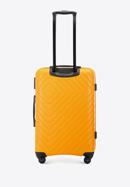 Mittelgroßer Koffer aus ABS mit geometrischer Prägung, orange, 56-3A-752-55, Bild 3