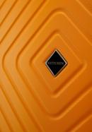 Mittelgroßer Koffer aus ABS mit geometrischer Prägung, orange, 56-3A-752-55, Bild 9