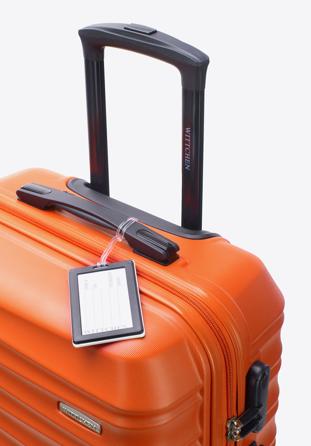 Mittelgroßer Koffer mit Gepäckanhänger, orange, 56-3A-312-55Z, Bild 1