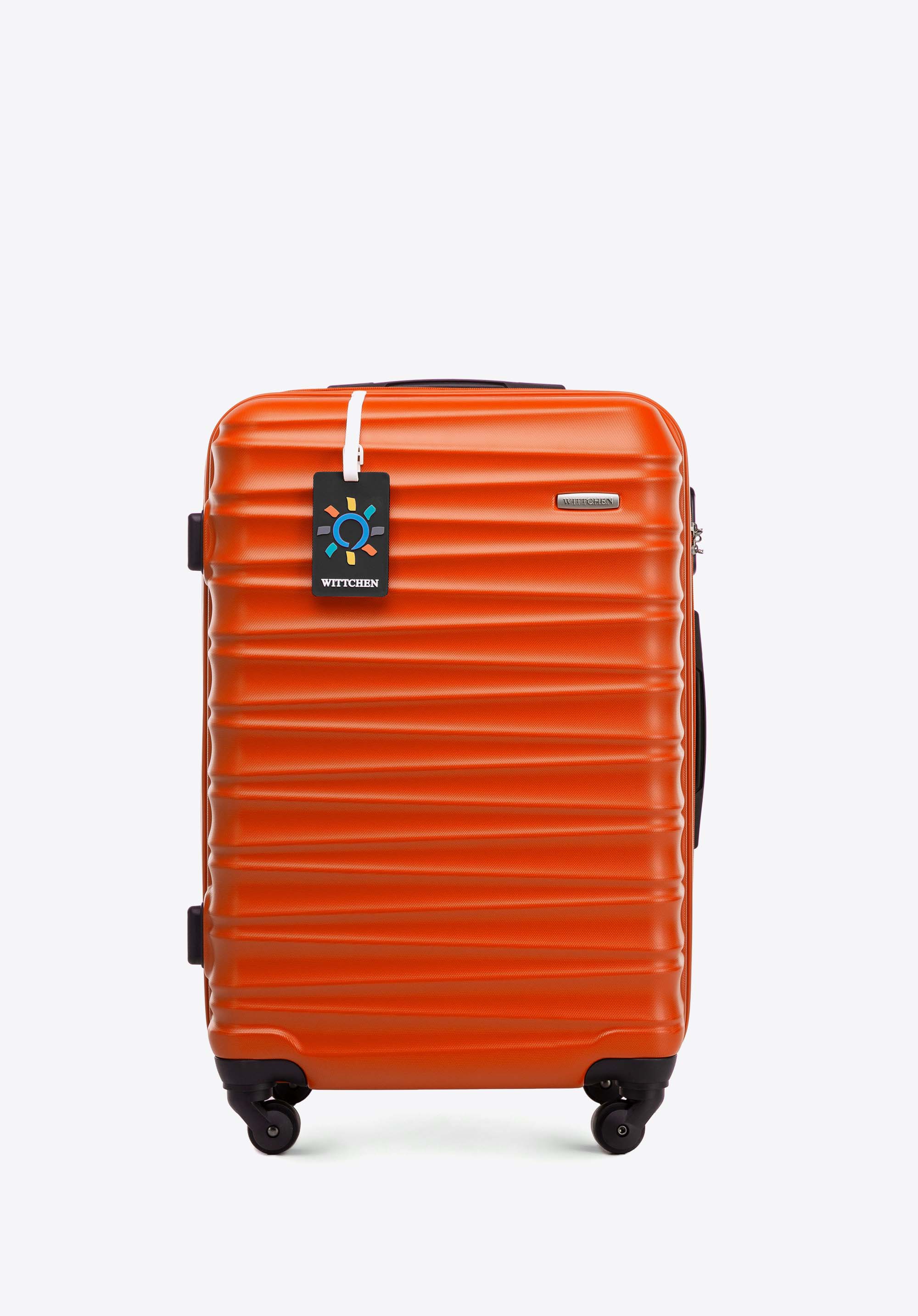 Mittlerer ABS - Koffer mit Anhänger, orange, 56-3A-312-55Z4, Bild 1