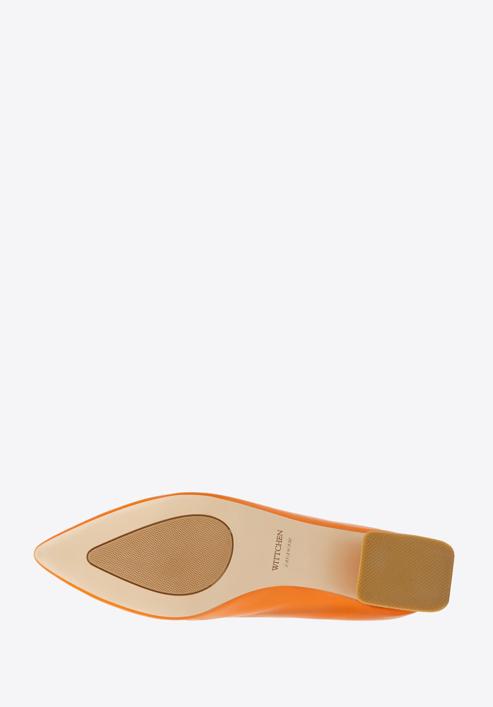 Pumps aus Leder mit Gummiband, orange, 94-D-502-6-36, Bild 6