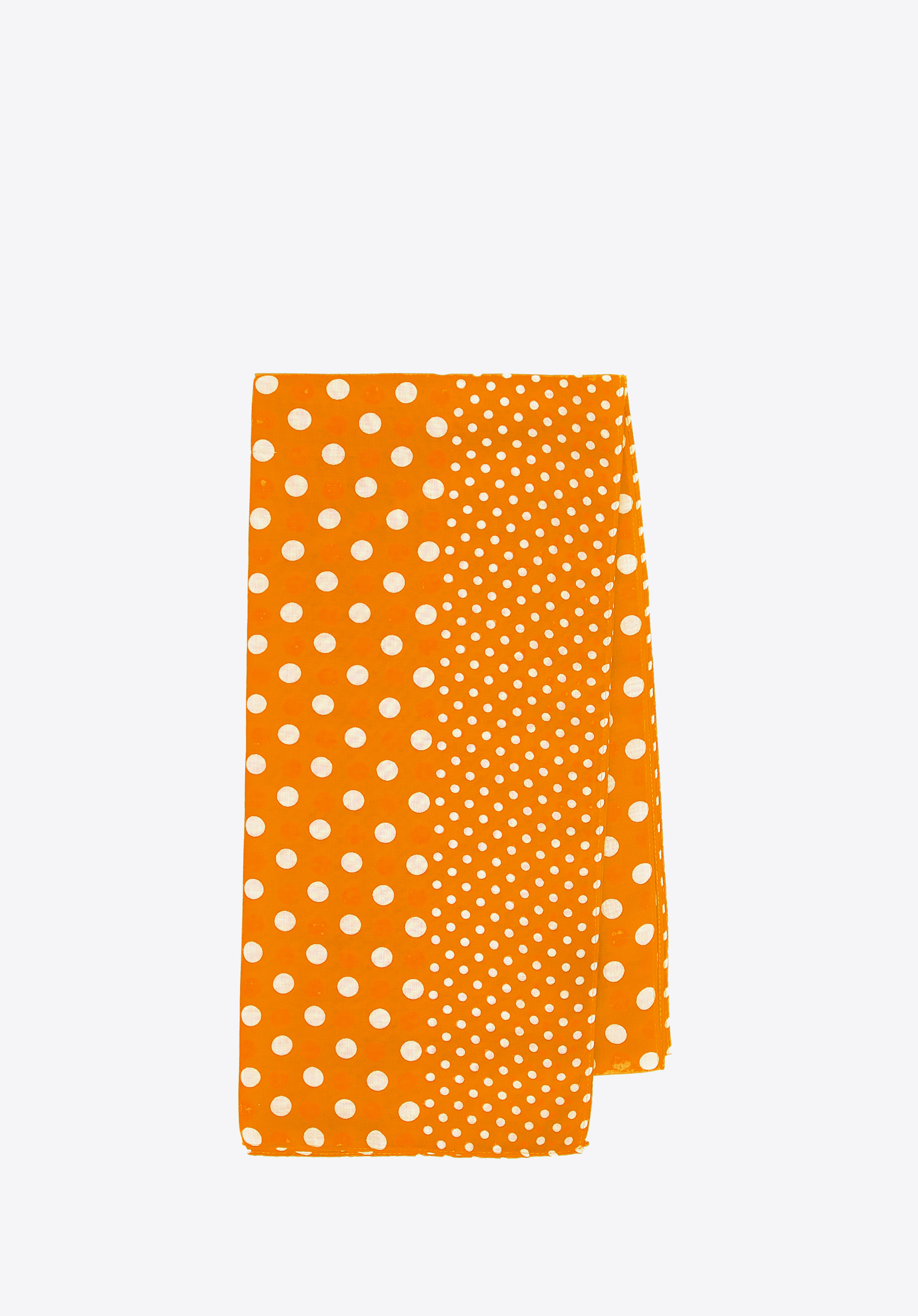 Damenschal mit Punkten, orange - weiß, 100-7D-006-6, Bild 1