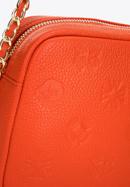 Dámská kožená kabelka s monogramem, oranžová, 98-4E-602-6, Obrázek 4
