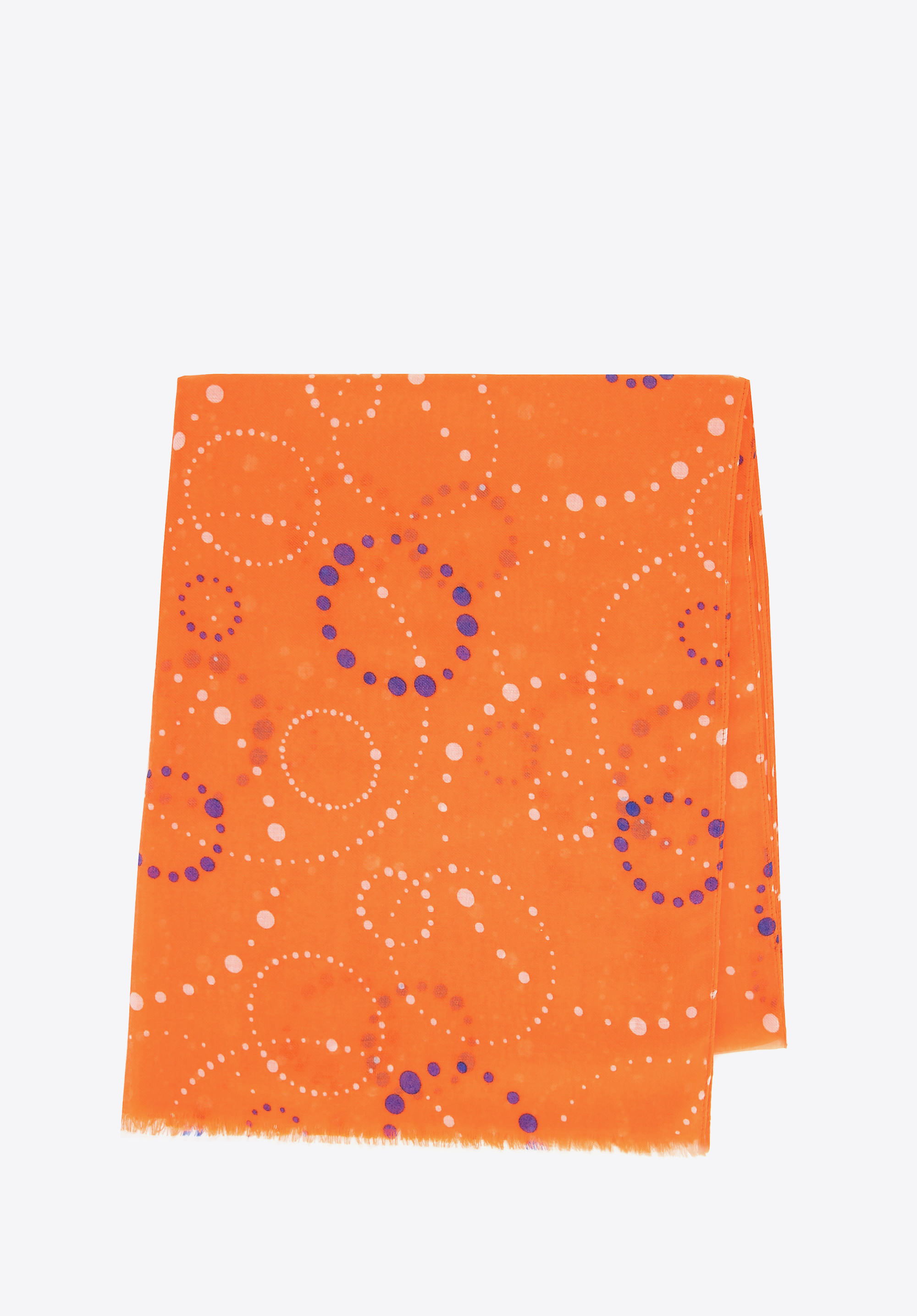 Dámska šatka s geometrickým vzorom, oranžová, 100-7D-00X-X9, Obrázok 1