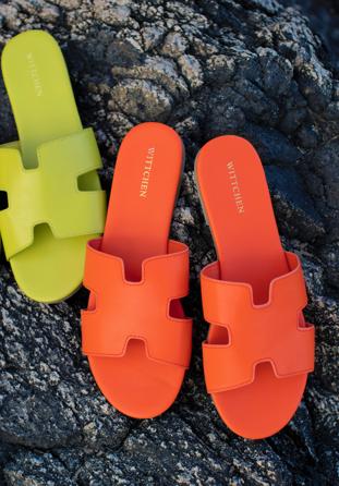 Dámské boty s geometrickým předem, oranžová, 98-DP-501-6-36, Obrázek 1