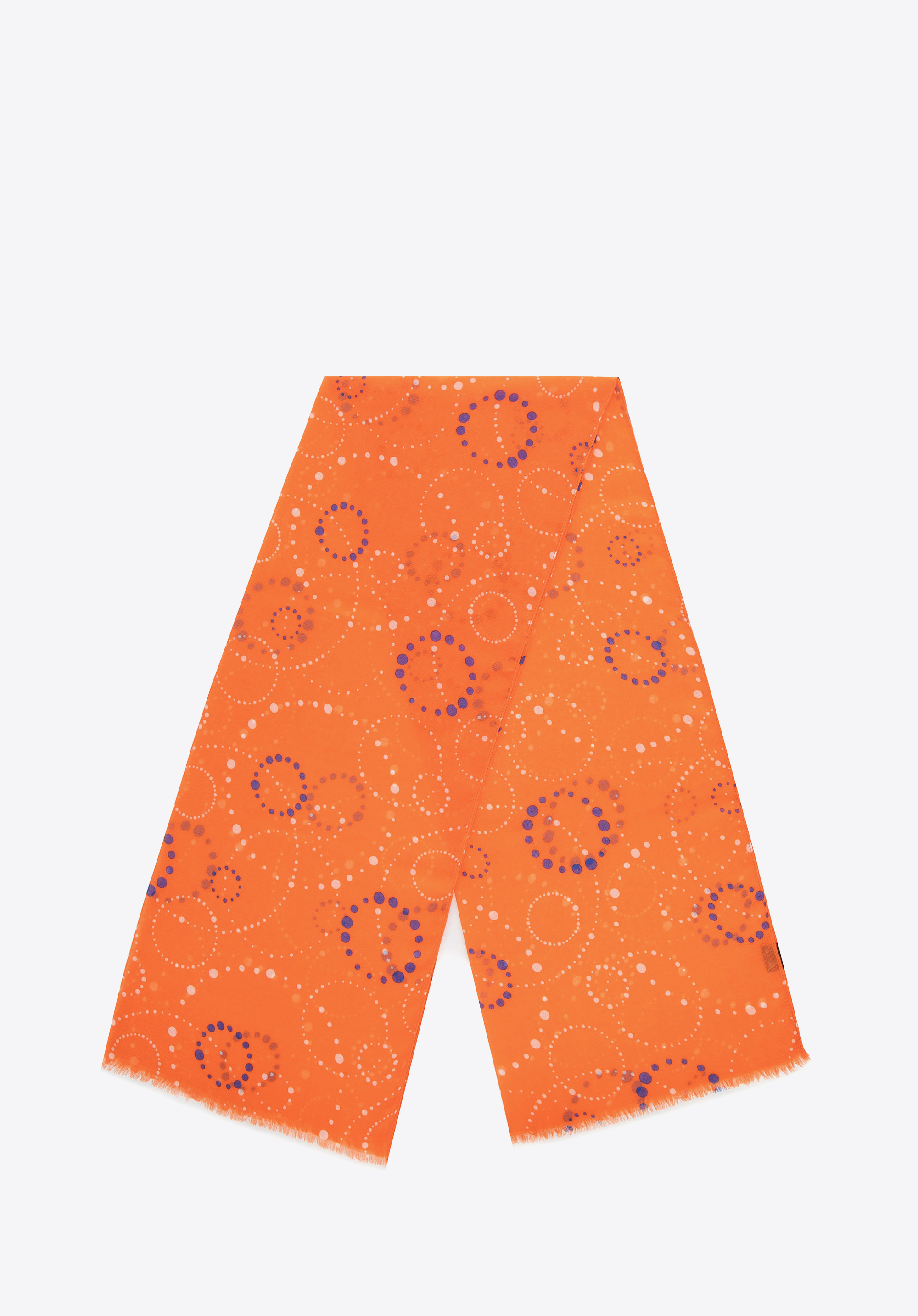 Dámský šátek s geometrickým vzorem, oranžová, 100-7D-00X-X9, Obrázek 1