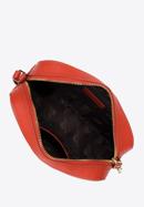 Kožená crossbody kabelka ve tvaru krabice, oranžová, 29-4E-014-S, Obrázek 3