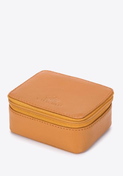 Kožená mini kosmetická taška, oranžová, 98-2-003-Y, Obrázek 2
