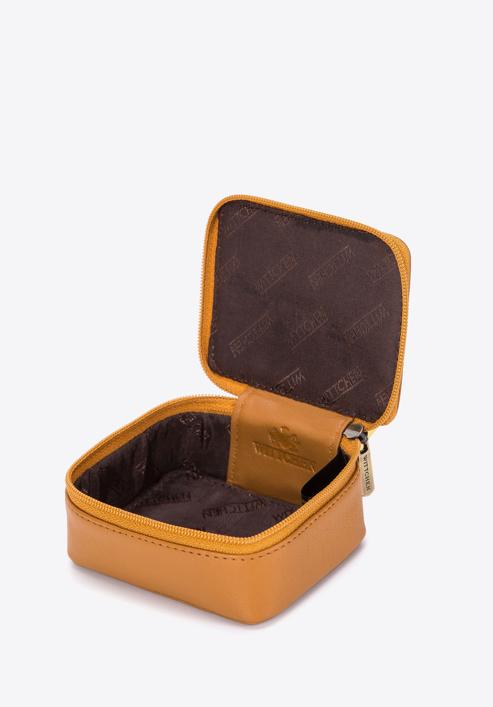 Kožená mini kosmetická taška, oranžová, 98-2-003-Y, Obrázek 3