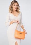 Pletená dámská kabelka s řetízkem, oranžová, 98-4Y-410-1, Obrázek 15