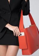 Vyztužená kožená dámská kabelka s pouzdrem, oranžová, 98-4E-206-1, Obrázek 17