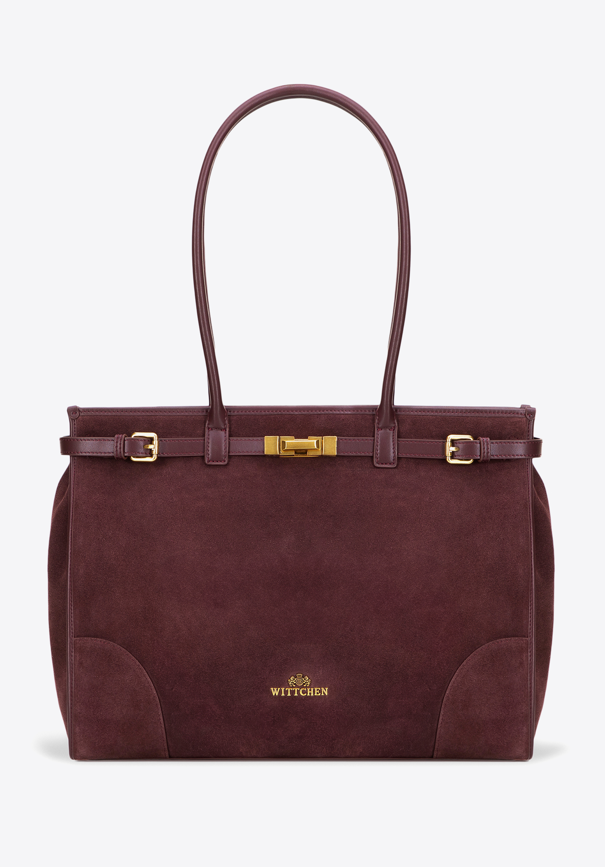 Damen-Shopper aus Wildleder, pflaumenlila, 101-4E-203-3, Bild 1