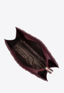 Shopper-Tasche aus gestepptem Leder an einer Kette, pflaumenlila, 97-4E-629-N, Bild 4