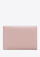 Női ökobőr pénztárca díszes betéttel és  bőrszíjjal, pink-fekete, 95-1Y-525-1, Fénykép 3