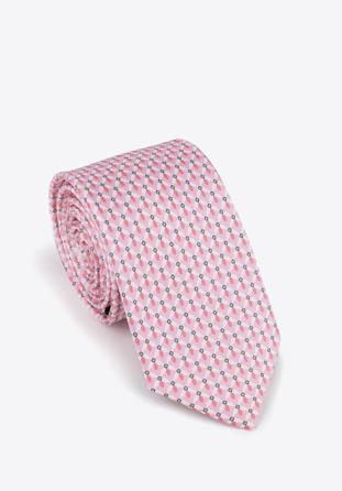 Mintás selyem nyakkendő, pink-kék, 97-7K-001-X7, Fénykép 1