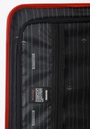 Kabinbőrönd ABS-ből átlós vonalakkal, piros, 56-3A-741-85, Fénykép 7