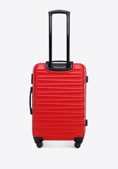 ABS bőröndszett bordázott, piros, 56-3A-31K-35, Fénykép 4