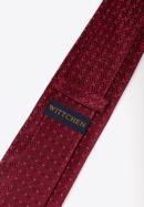 Mintás selyem nyakkendő, piros-bézs, 97-7K-002-X4, Fénykép 4