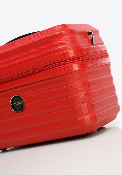 ABS anyagból készült kozmetikai táska, piros, 56-3A-744-30, Fénykép 5