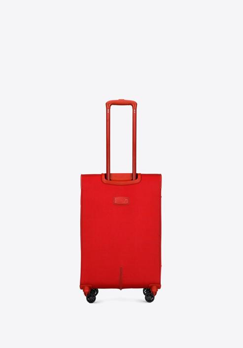 Egyszínű puha bőröndszett, piros, 56-3S-65S-3, Fénykép 4