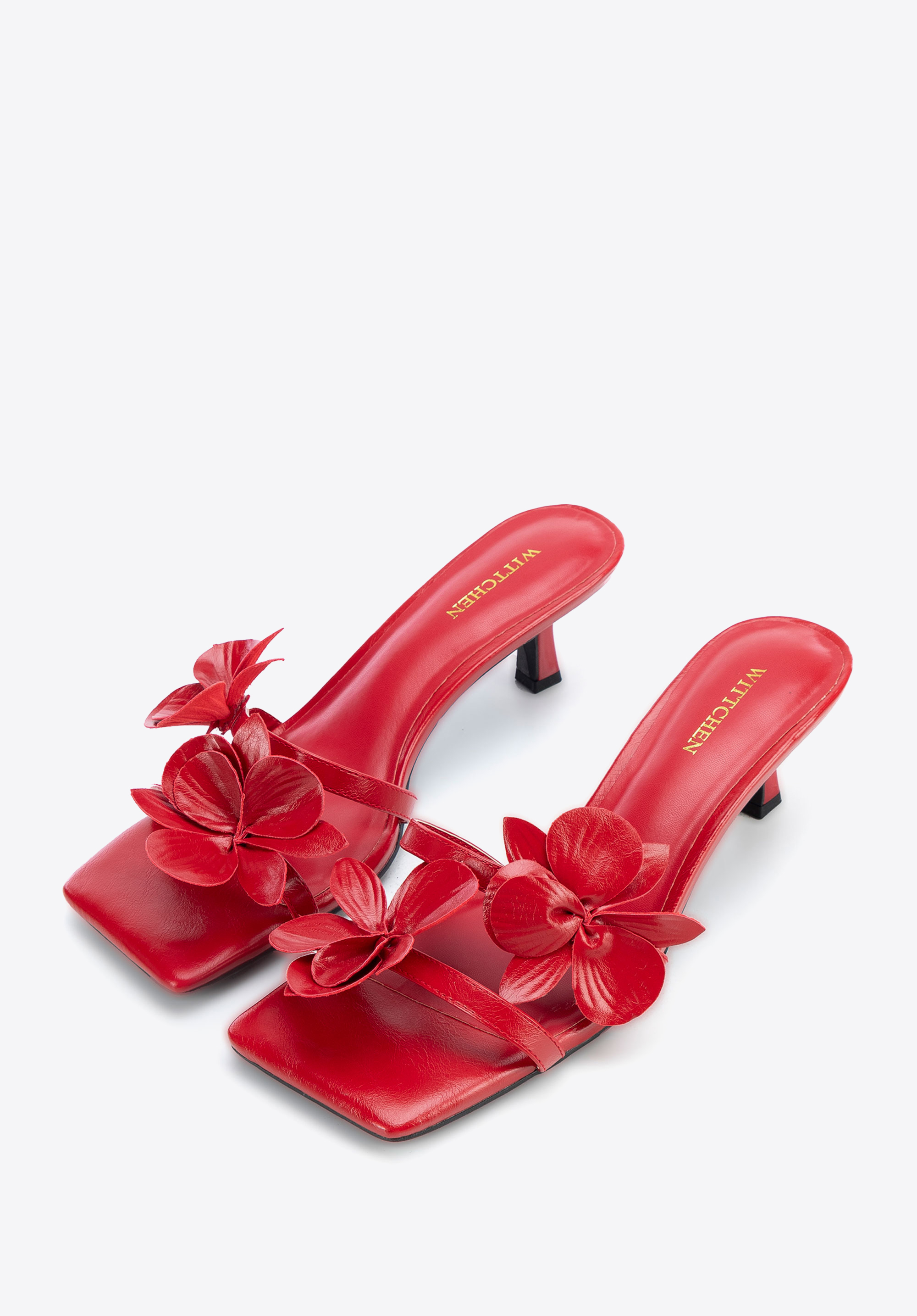 Elegáns törpesarkú papucs, piros, 100-DP-600-3-37, Fénykép 1