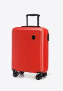 Kabinbőrönd ABS-ből átlós vonalakkal, piros, 56-3A-741-80, Fénykép 4