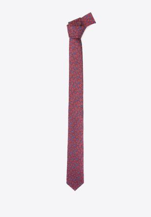 Mintás selyem nyakkendő, piros kék, 92-7K-001-X5, Fénykép 1