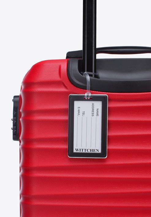 Kisméretű bőrönd címkével, piros, 56-3A-311-35Z, Fénykép 3