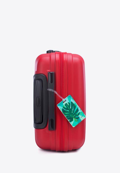 Kisméretű bőrönd címkével, piros, 56-3A-311-35Z, Fénykép 4