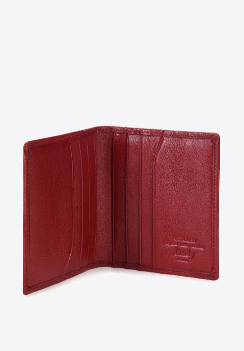 Klasszikus bőr bankkártya tartó, piros, 21-2-291-1L, Fénykép 3