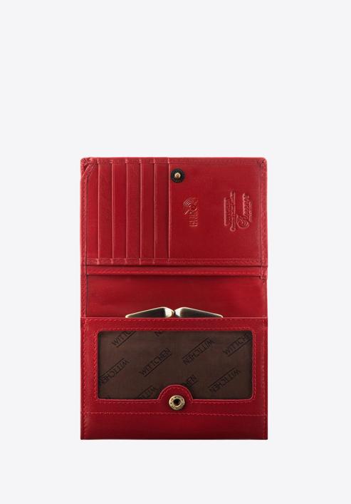 Közepes méretű női bőr pénztárca, piros, 14-1-070-L0, Fénykép 2
