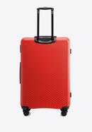 Nagy bőrönd ABS-ből átlós vonalakkal, piros, 56-3A-743-85, Fénykép 3