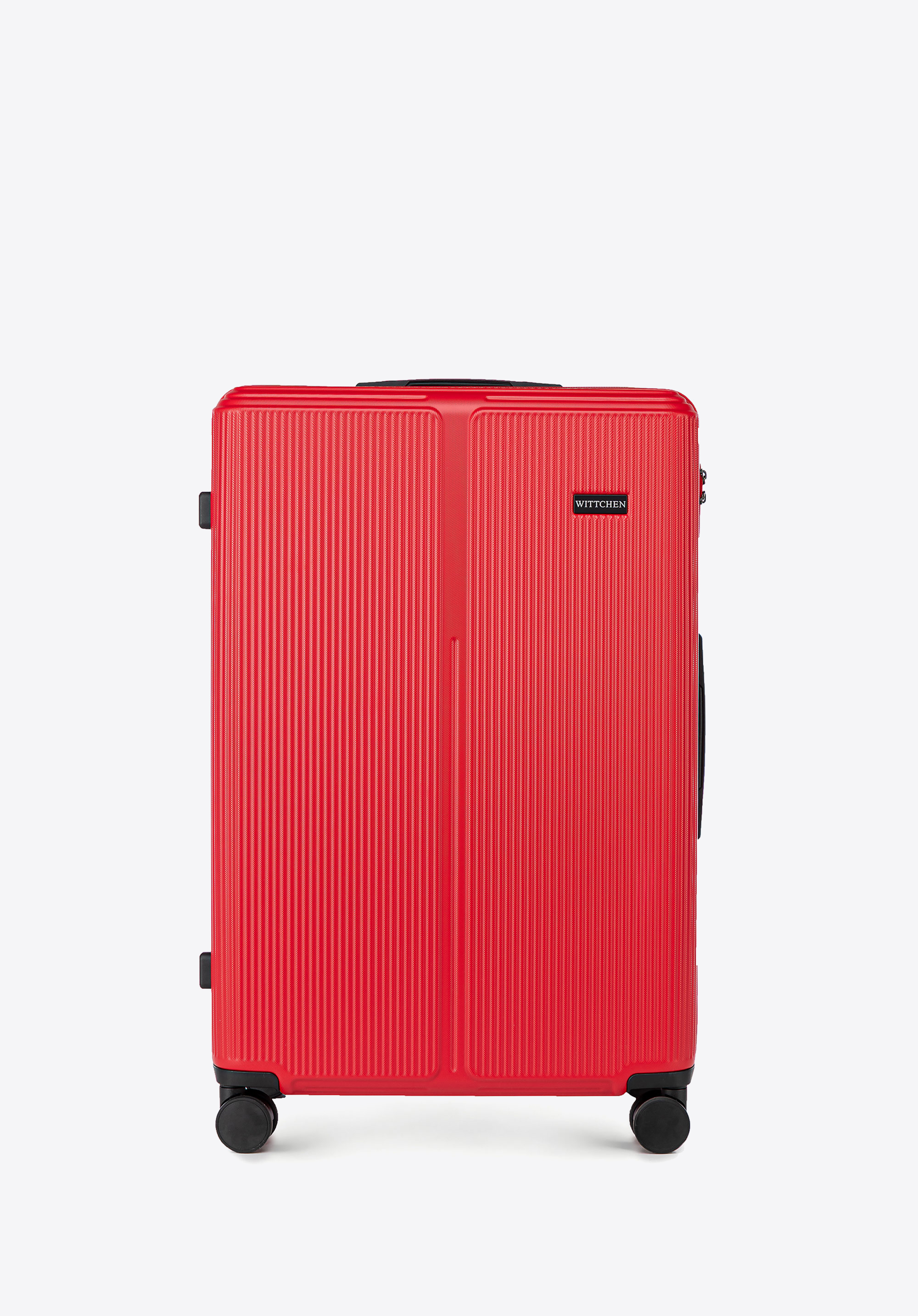 Nagy csíkos ABS kézipoggyász, piros, 56-3A-603-10, Fénykép 1
