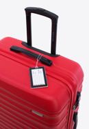 Nagyméretű bőrönd poggyászcímkével, piros, 56-3A-313-35Z, Fénykép 2
