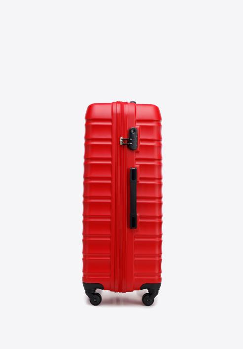 Nagyméretű bőrönd poggyászcímkével, piros, 56-3A-313-35Z, Fénykép 5