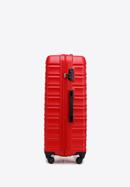 Nagyméretű bőrönd poggyászcímkével, piros, 56-3A-313-35Z, Fénykép 5
