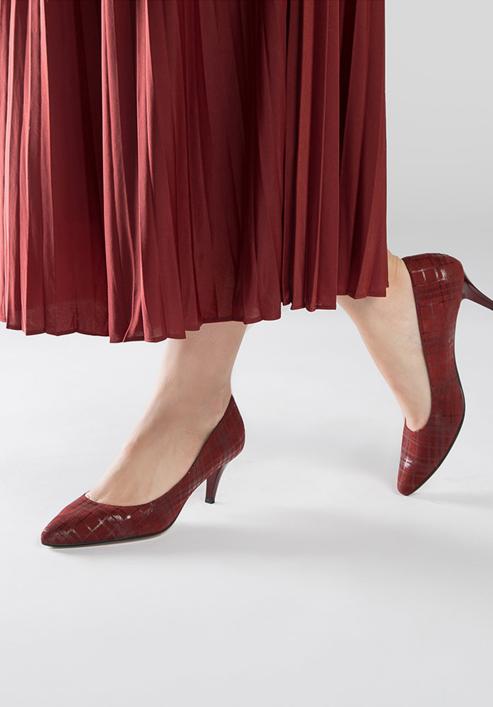 Női cipő, piros, 90-D-203-2-36, Fénykép 3