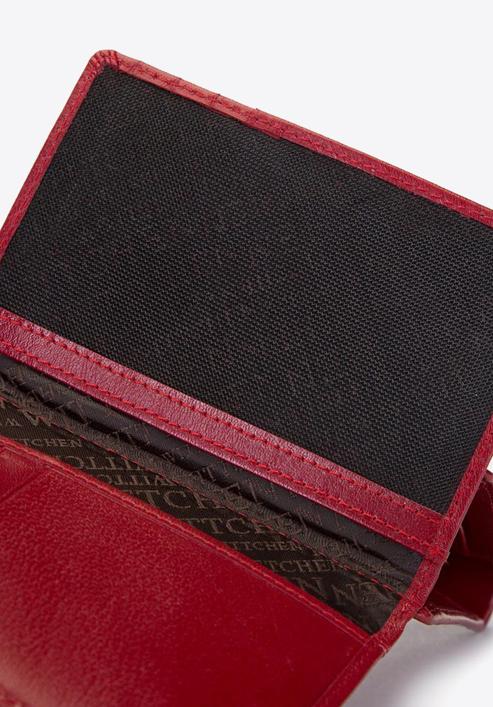 Női bőr pénztárca fém logóval, piros, 26-1-437-3, Fénykép 8