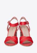 Női cipő, piros, 88-D-557-3-37, Fénykép 4