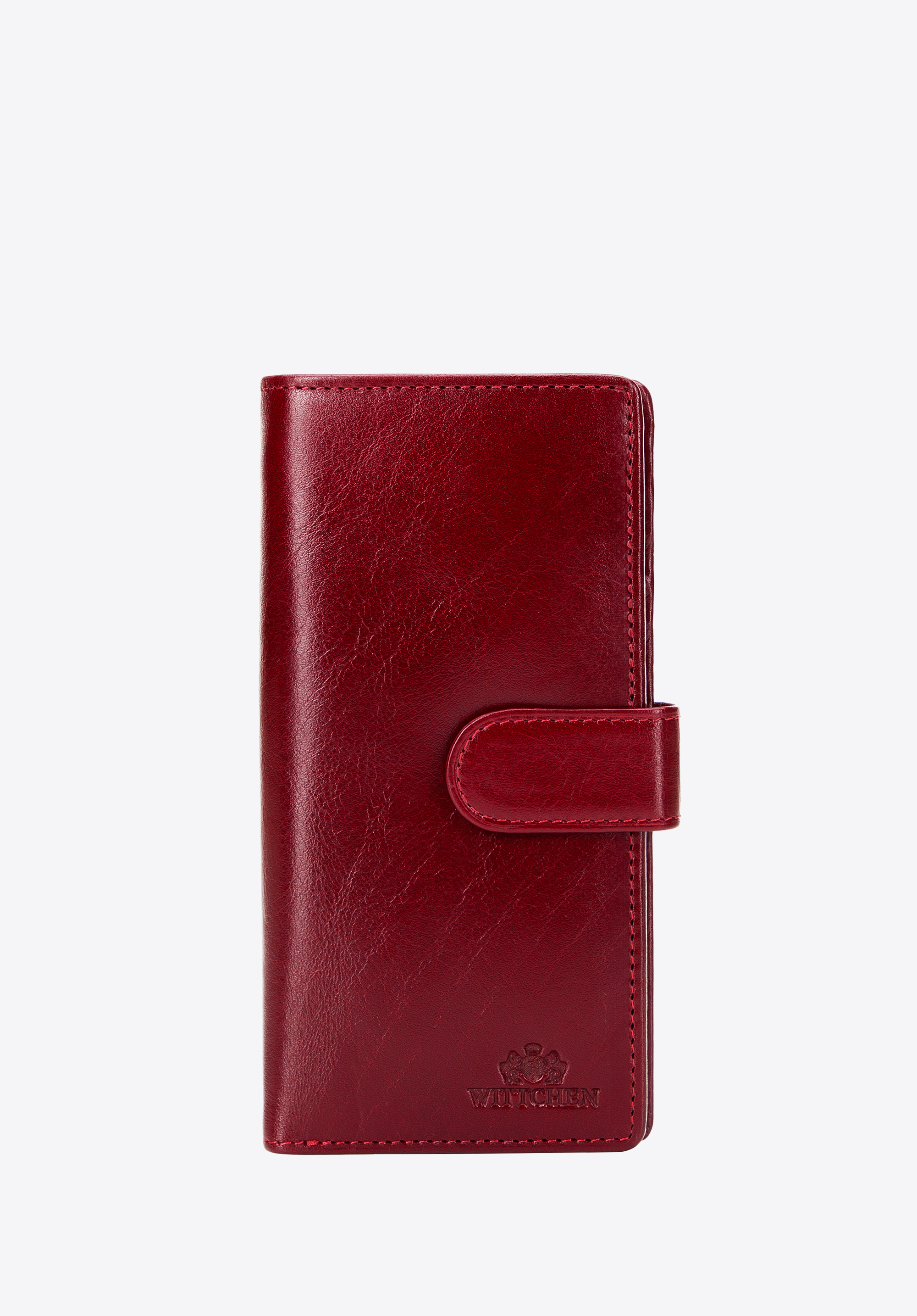 Női függőleges valódi bőr pénztárca, piros, 21-1-028-L30, Fénykép 1