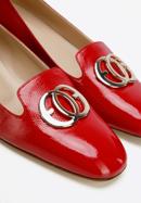 Női lakkbőr cipő dupla gyűrűvel, piros, 96-D-104-9-36, Fénykép 7