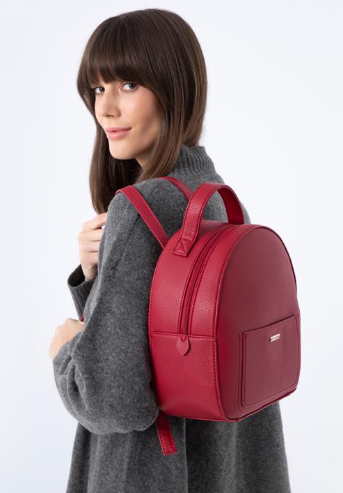 Női öko-bőr hátizsák, piros, 29-4Y-012-F, Fénykép 15